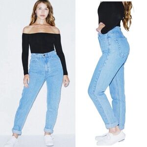 AMERICAN APPAREL Light Wash High-Waist Jean 25